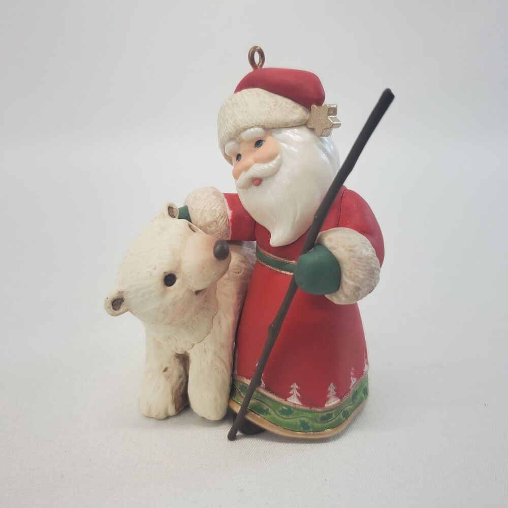 Hallmark Keepsake  A Visit from Santa Ornament 2009 Polar Bear Claus Christmas